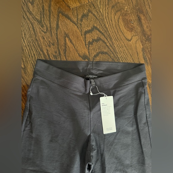 Eileen Fisher Washable Crepe Slim Ankle Pant  Graphite PP/PTP 0/2 NWT - Picture 3 of 12